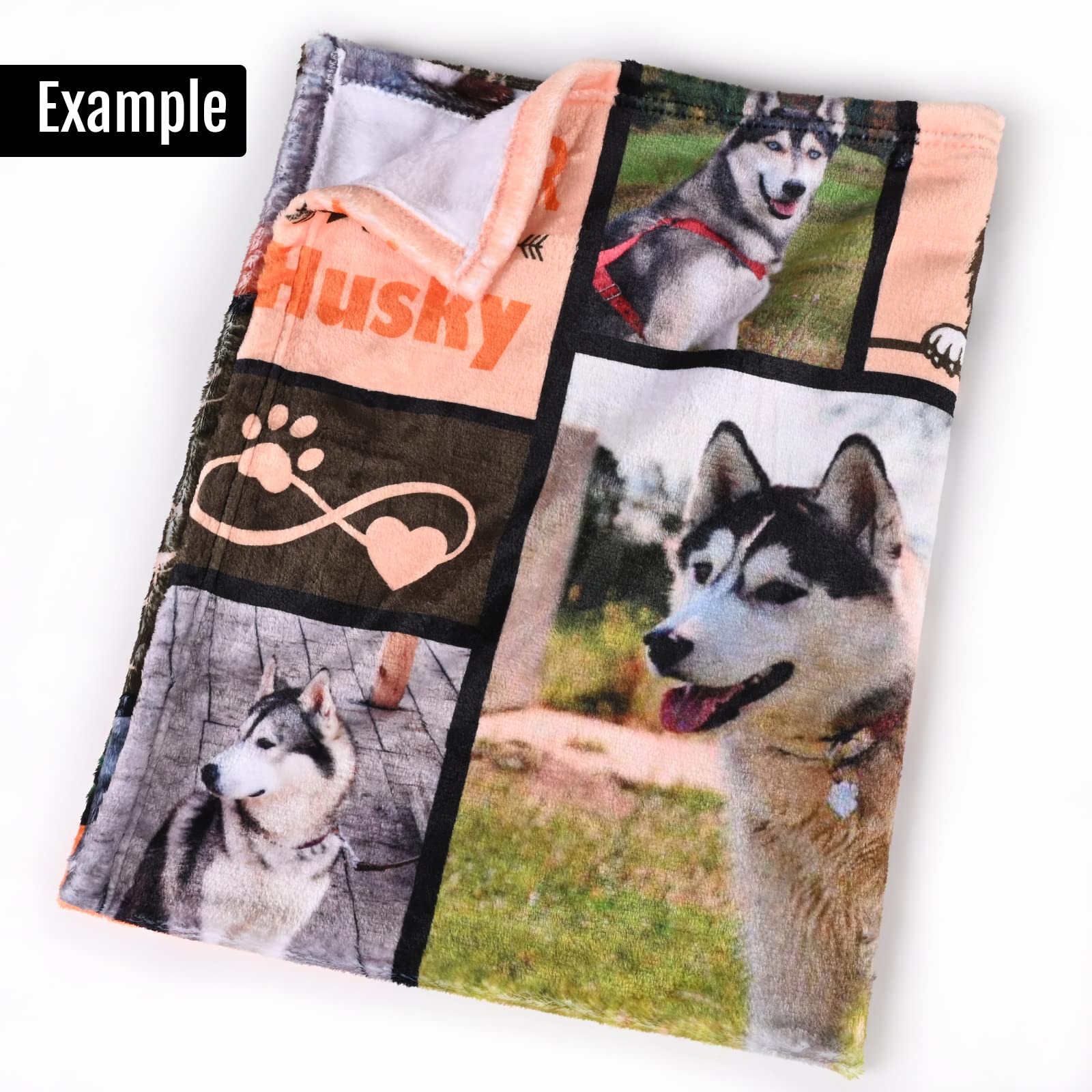 GUPOXI Personalized Catahoula Leopard Loss Sympathy Throws Blanket with Photos, Customized Catahoula Leopard Pet Memorial Gifts for Dog Mom, Custom pet Rememberance Gift for Catahoula Leopard Owner