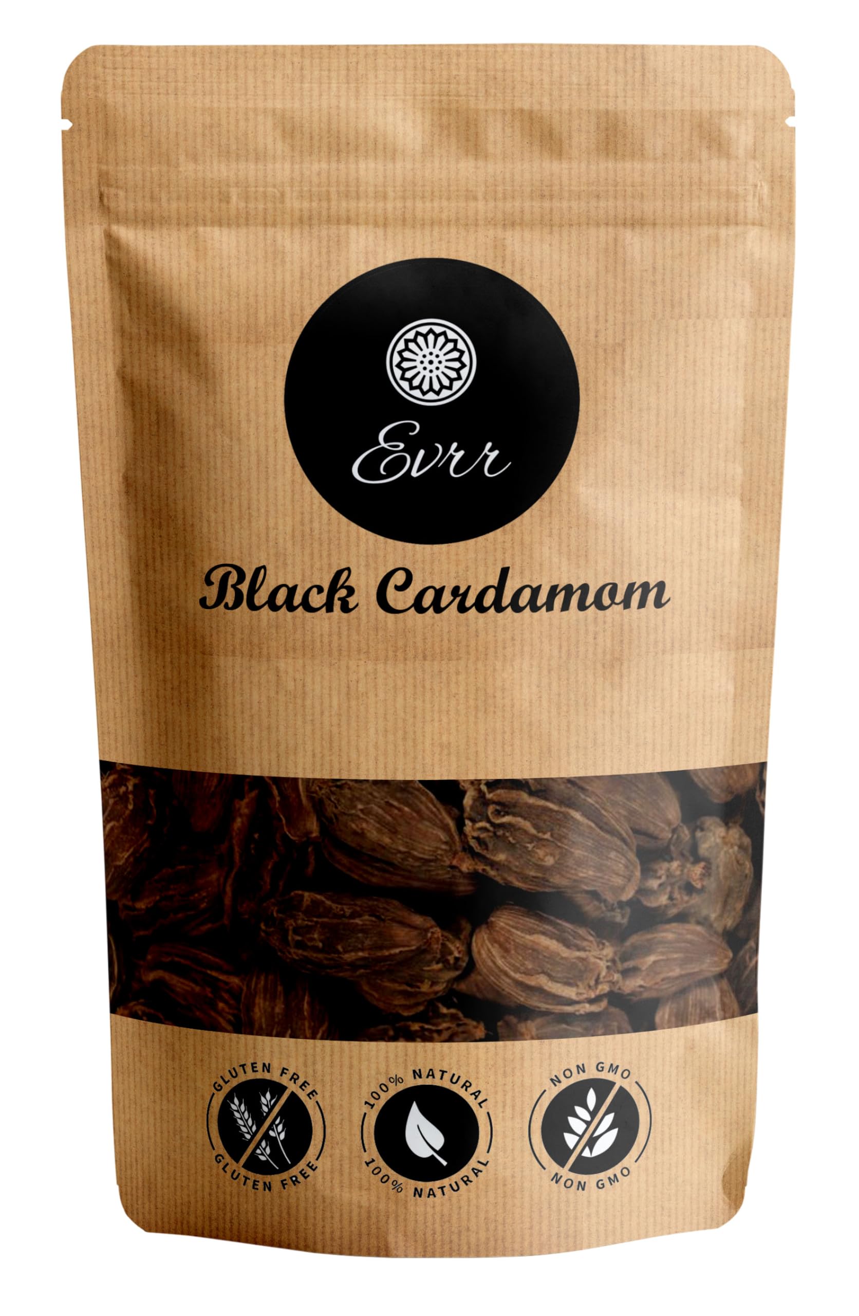 EVRR Premium Black Cardamom (Kali Moti Elaichi) 250gm | Natural & Fresh - Hygienically Packed