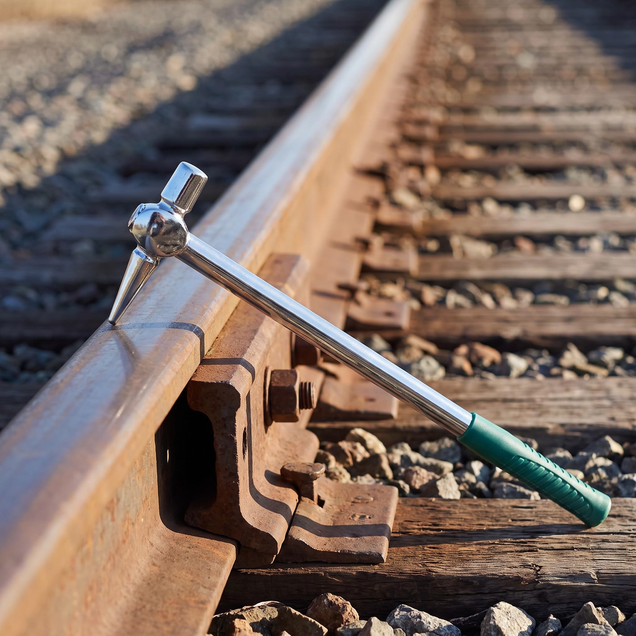 YARNOW Martello per ispezione binari ferroviari da 19,5 pollici, strumento