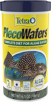 Tetra PlecoWafers Fish Food for Algae-Eaters, 6.5 oz