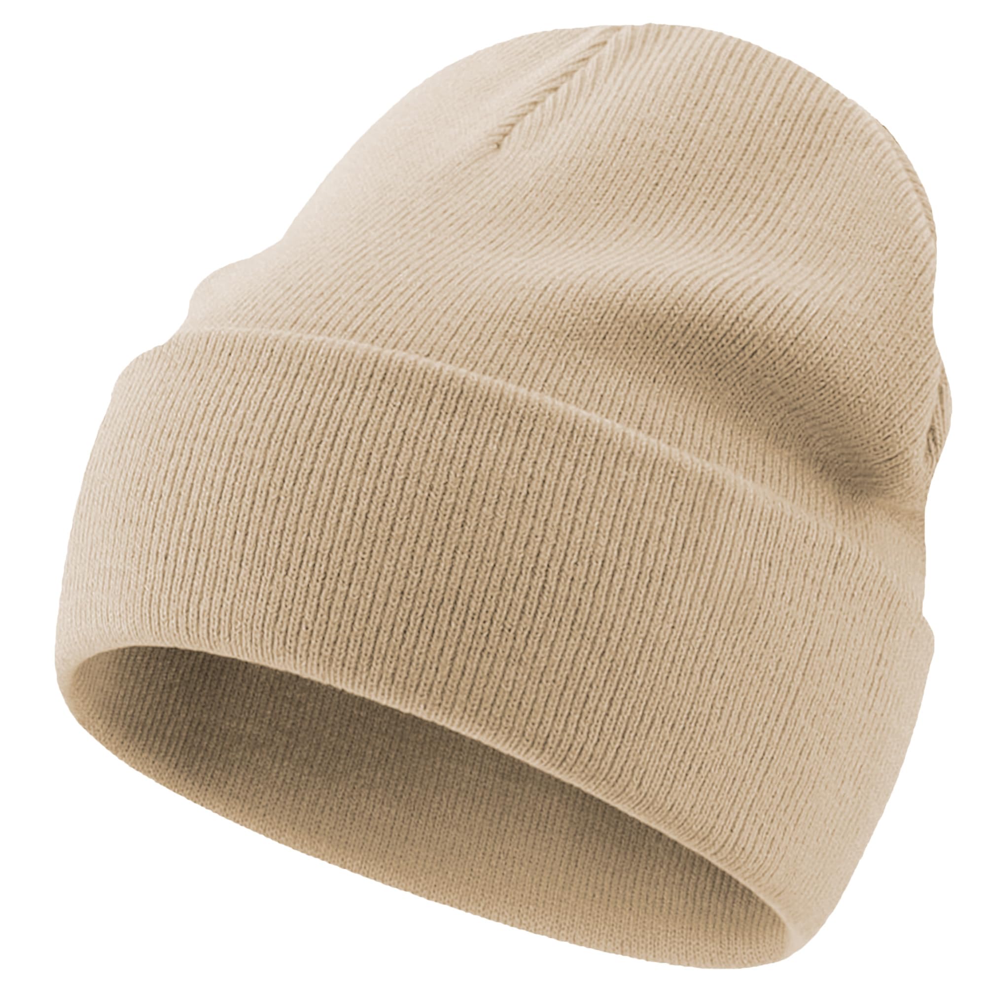 choshion 100 Cotton Beanie Lengthen Cuffed Beanies Knit Winter Hats for Men Women Soft Warm Ski Hat Unisex