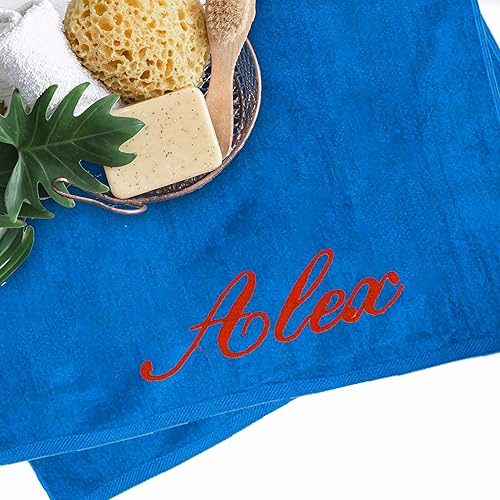 Miniatura 10 de The Wedding Party Store Toalla de playa bordada personalizada de terciopelo para piscina  Toalla de viaje de vacaciones suave personalizada  35 x 60