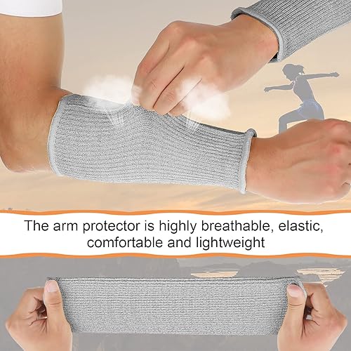 Miniatura 3 de Neer 4 pares de mangas protectoras para brazos para piel fina, anticortes, resistentes a las quemaduras, funda para antebrazo para construcción de