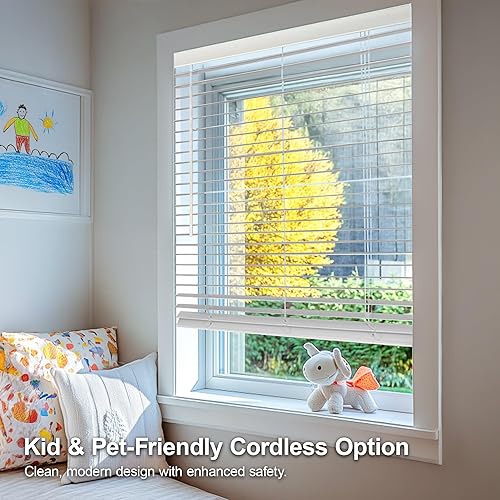 Miniatura 7 de CHICOLOGY Persianas de madera sintética, persianas de madera, cortinas de ventana, tratamientos de ventana, persianas y persianas, persianas para el