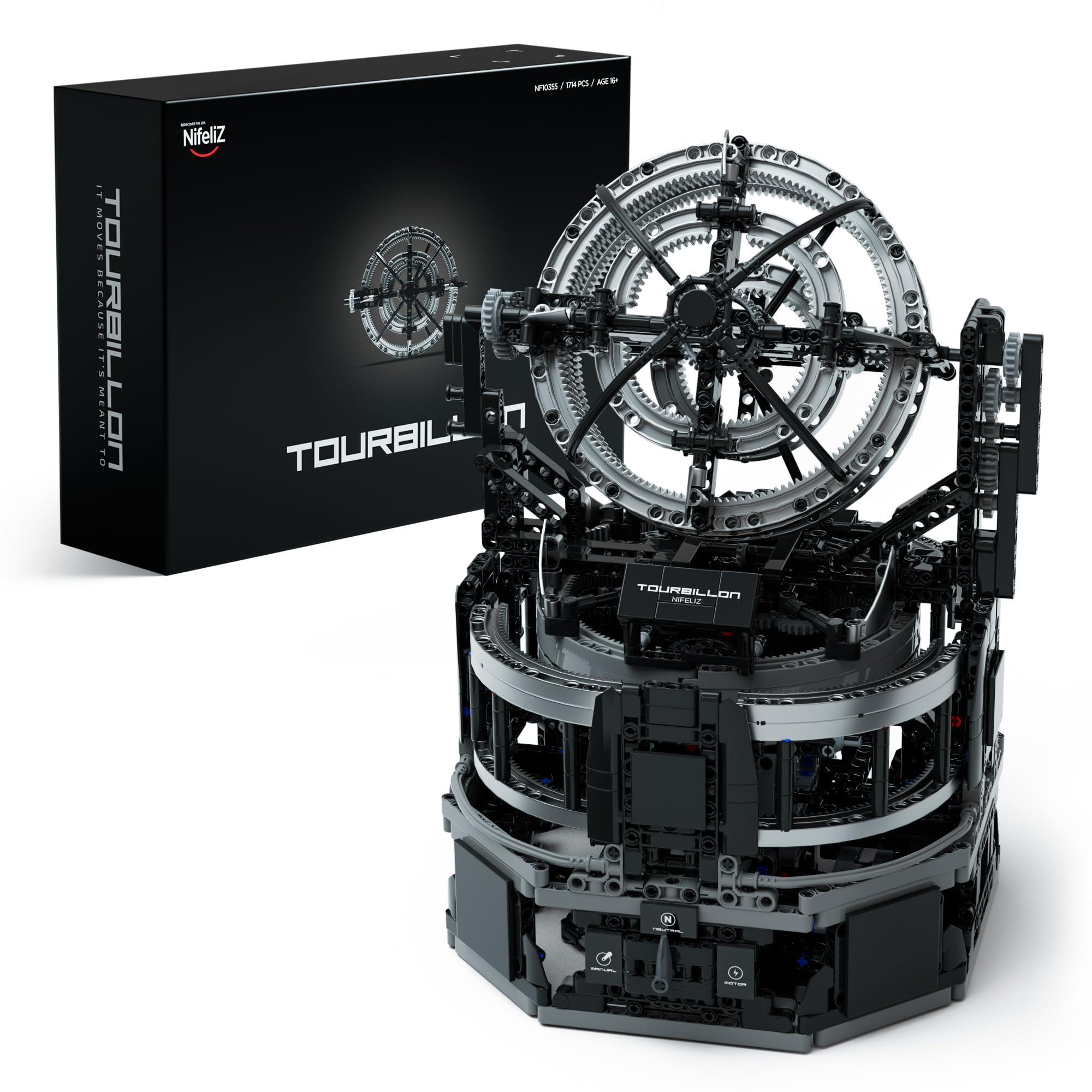 Nifeliz Kit di Costruzione Technique Tourbillon, Modello della Serie Motori per Collezionisti, Kit Espositivo Scientifico-Fisico per Adulti, Regalo per l'Arredo della Casa o dell'Ufficio, NF10355