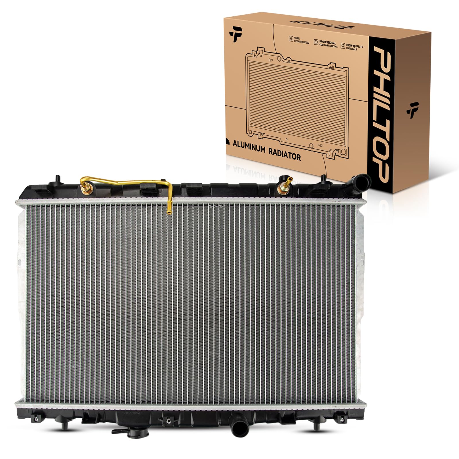 PHILTOP Car Radiators Compatible with 2001-2006 Elantr-, 2003-2008 Tiburon CU2387