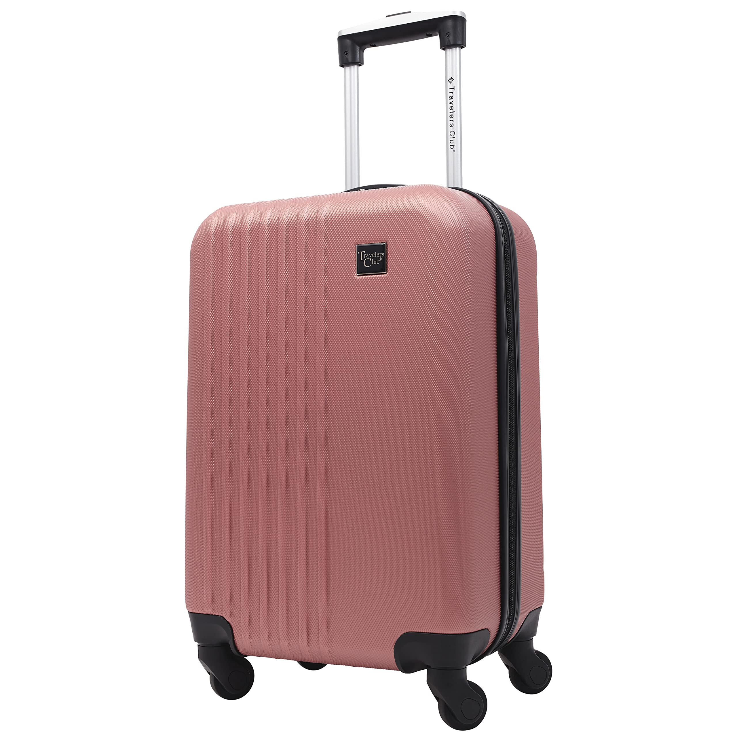 Travelers Club Cosmo Hardside Spinner Luggage, Rose Gold, CarryOn 20