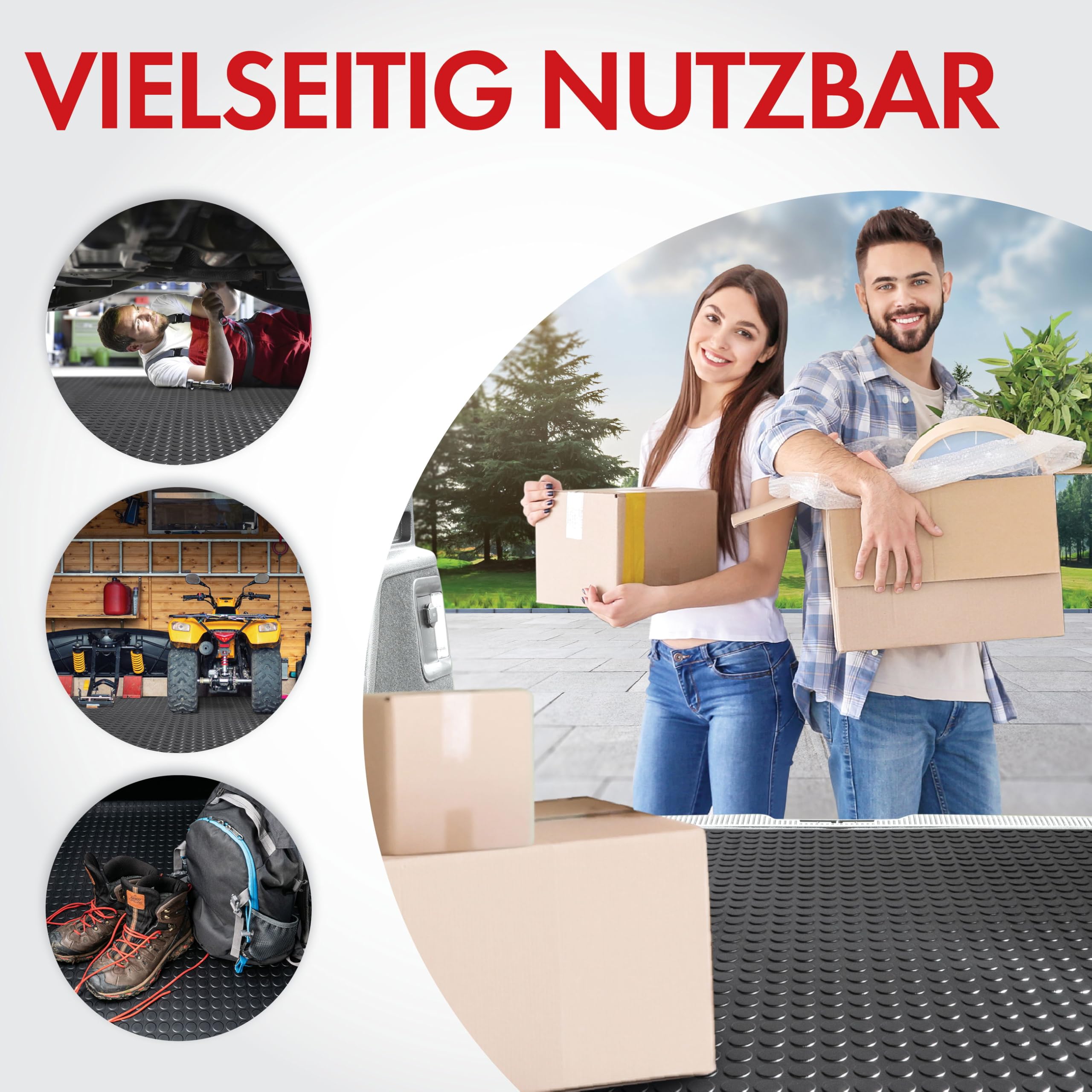 Walser 28208 Alfombra de Coche Coin, Alfombra de Corte 100x200 cm, tapete de protección Universal, tapete para atrapar la Suciedad Negra