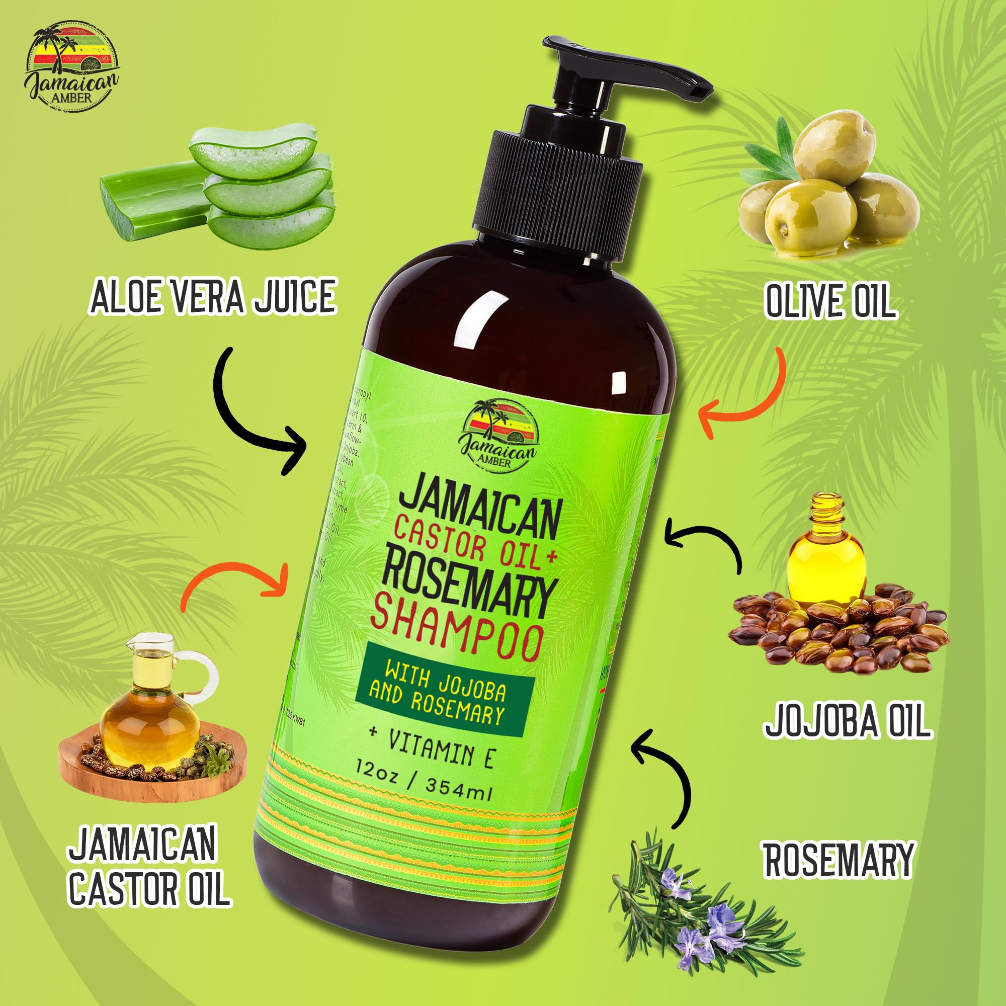 Rosemary Shampoo for Hair Growth, 12 oz / 340ml, Moisturizing, Strengthening Shampoo - Image 4