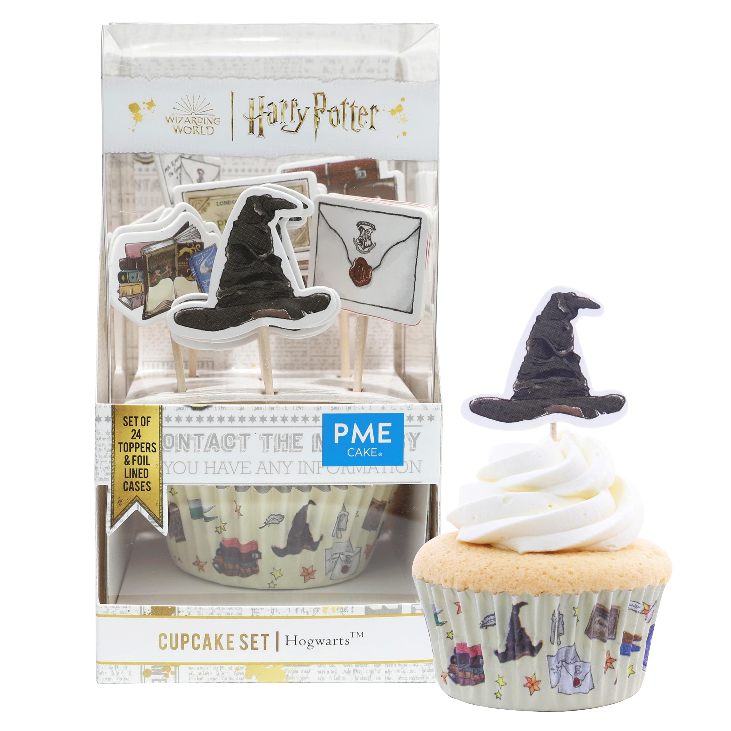 PME Harry Potter Cupcake Cases & Topper Set of 24, Hogwarts