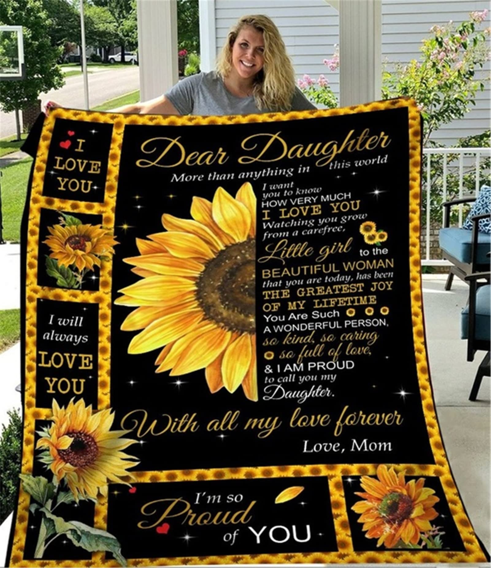UOOYAA Fleece Letter Printed Blanket to My Son Daughter Dad Mom for Son Air Mail Blanket Ultra-Soft Son Throw Blankets Letter Quilts Positive Encourage Love Son's Flannel Blanket Gifts,11,150x220cm