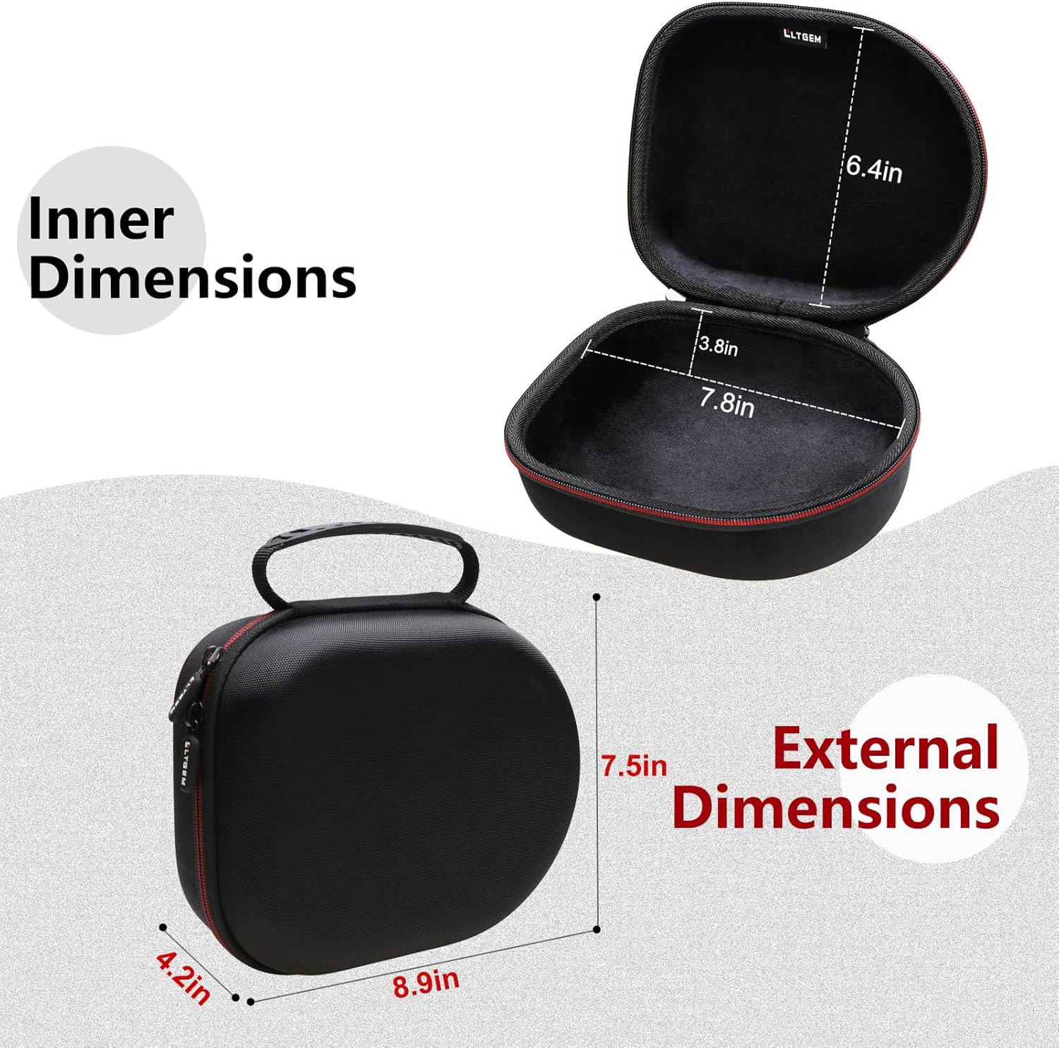 Headphone Case Compatible with Sennheiser HD 560 S / 280 Pro / 599/600 / 660S2 / 569/490 Pro / 620S / 599 SE Over-The-Ear Audiophile Headphones - Image 3