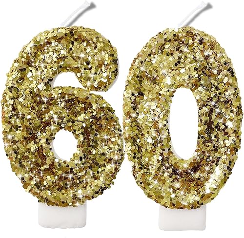 Miniatura 331 de Velas de números con purpurina de oro rosa de 2.8 pulgadas, muchos colores, regalos de cumpleaños de 22 años, velas de cumpleaños, velas de números