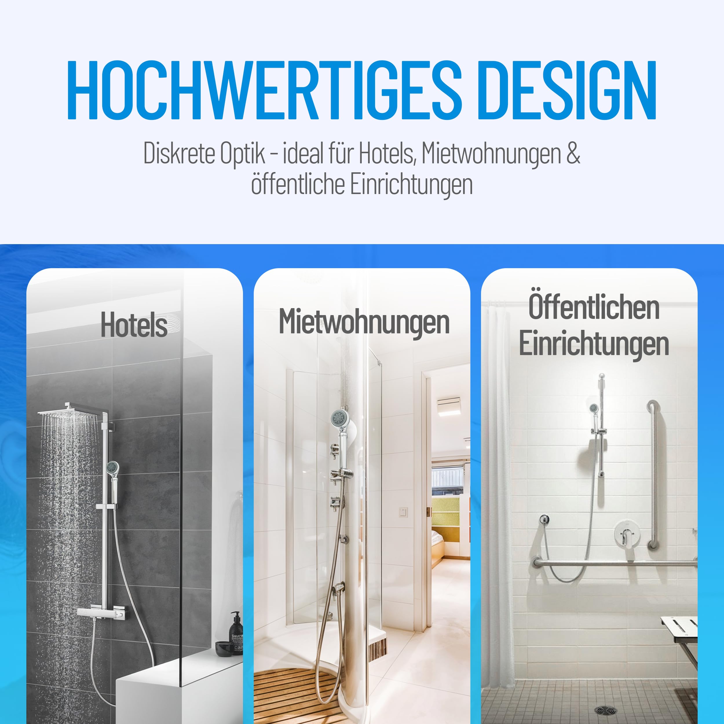 Legionellenfilter Duschkopf Safety Chrom | Medizintechnik | Zertifiziert | Sofortschutz | Diskret | Hochwertig