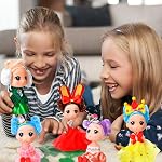 12 PC 5 inch Doll Set, Dollhouse Dolls Playset, Poupée pour filles Doll House Accessoires, filles Happy Playsets Accessoires pour enfants Cadeau