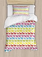 Vista 80 de Ambesonne Juego de funda de edredón de pesca, lubina de boca grande atrapando un bocado en espray de agua, imagen salvaje, juego de cama decorativo