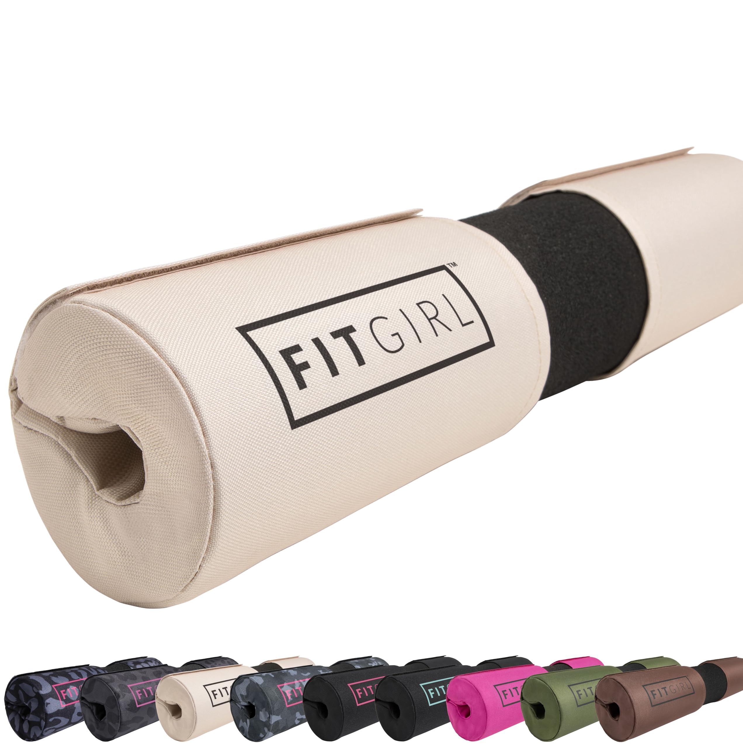 FITGIRL - Squat Pad and Hip Thrust Pad for Leg Day, Barbell Pad Stays in Place Secure, Thick Cushion for Comfortable Squats Lunges Glute Bridges, Olympic Bar and Smith Machine