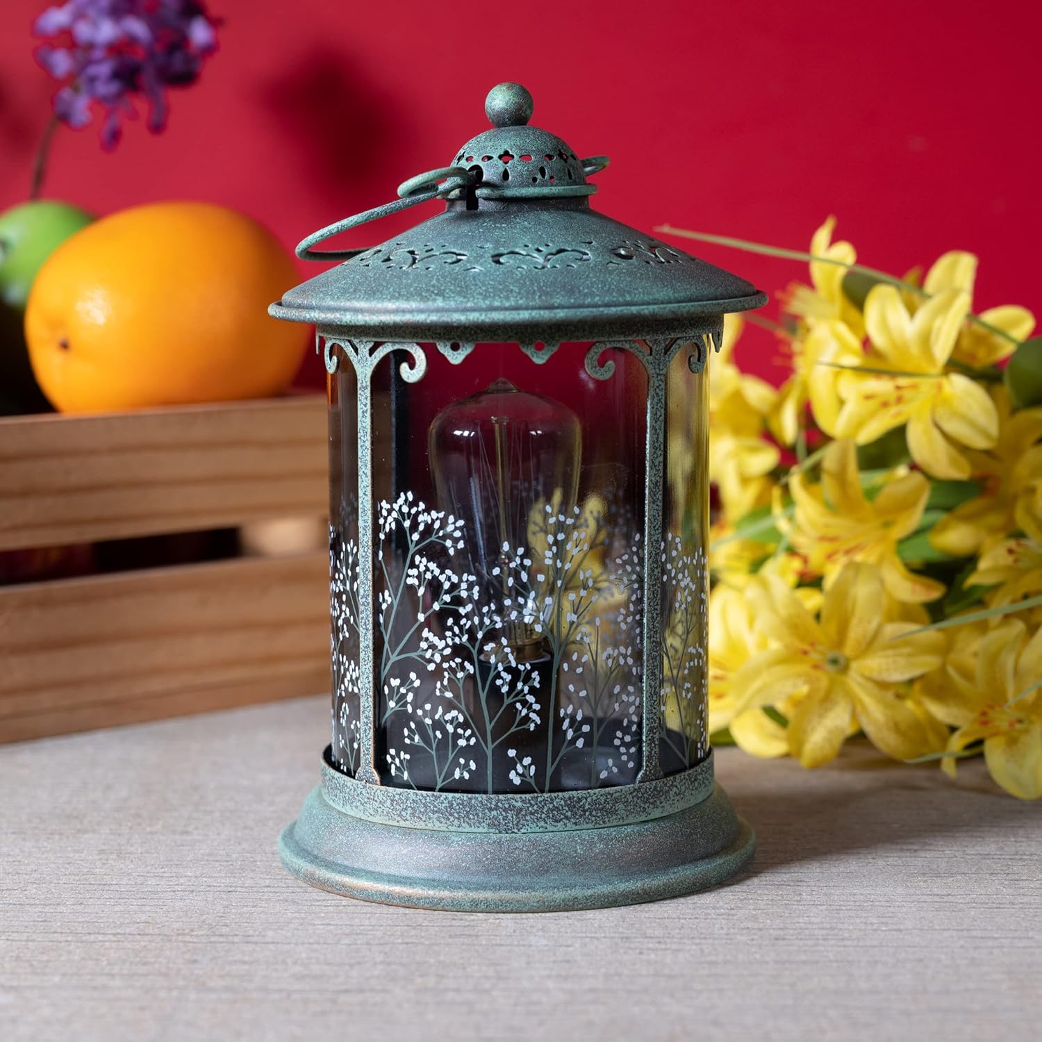 Scentsationals Lantern Wax Warmer and 4-Pack Variety Pack Wax Melts Starter Bundle (Cottage Farmhouse Warmer + Harvest Home 4pk)