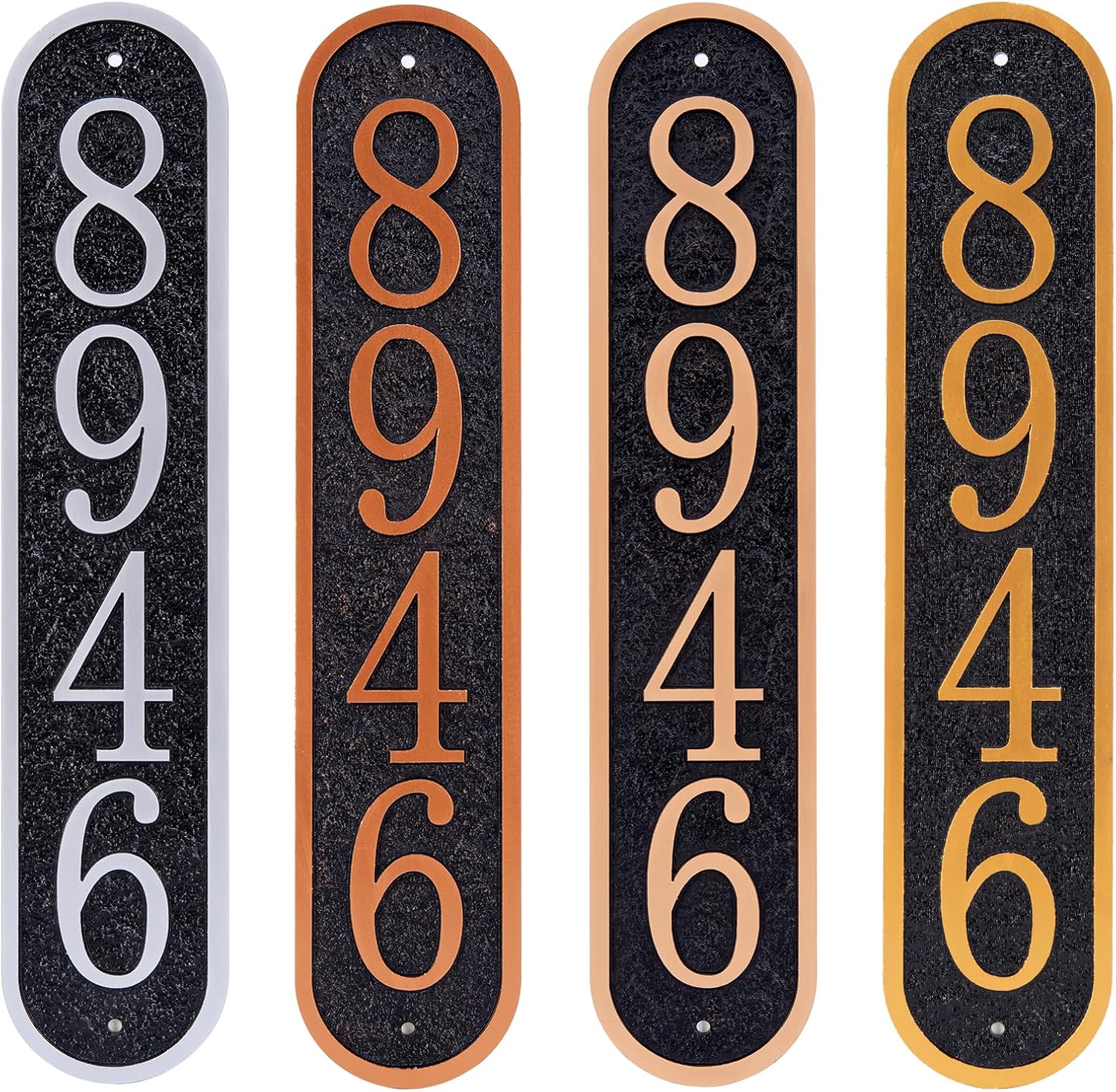 Custom Address Sign for House, 18"x3.5" Personalized Address Plaque for Outside, Modern House Numbers, Used for Mailbox, Driveway, Home, Apartment,Office,Vertical or Horizontal Style 1