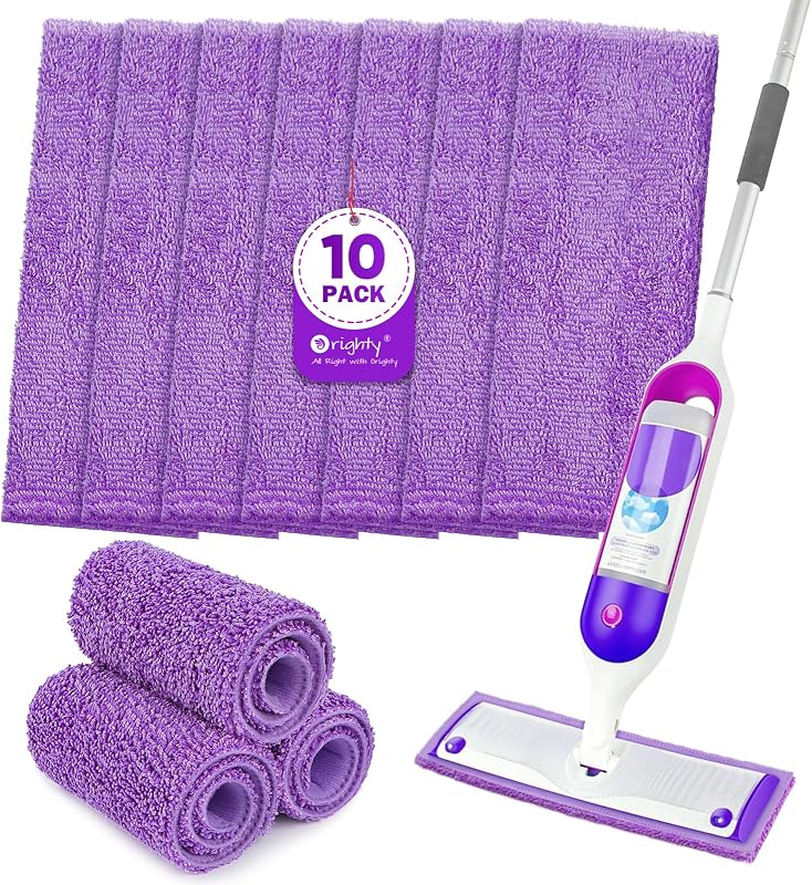 Microfiber Mop Pads for Swiffer PowerMop, 10 Pack, Reusable | Power Mop Pads Refills for 13 ''-15 '' Spray Mop, Washable Pads for Multi-Surface Floor Cleaning
