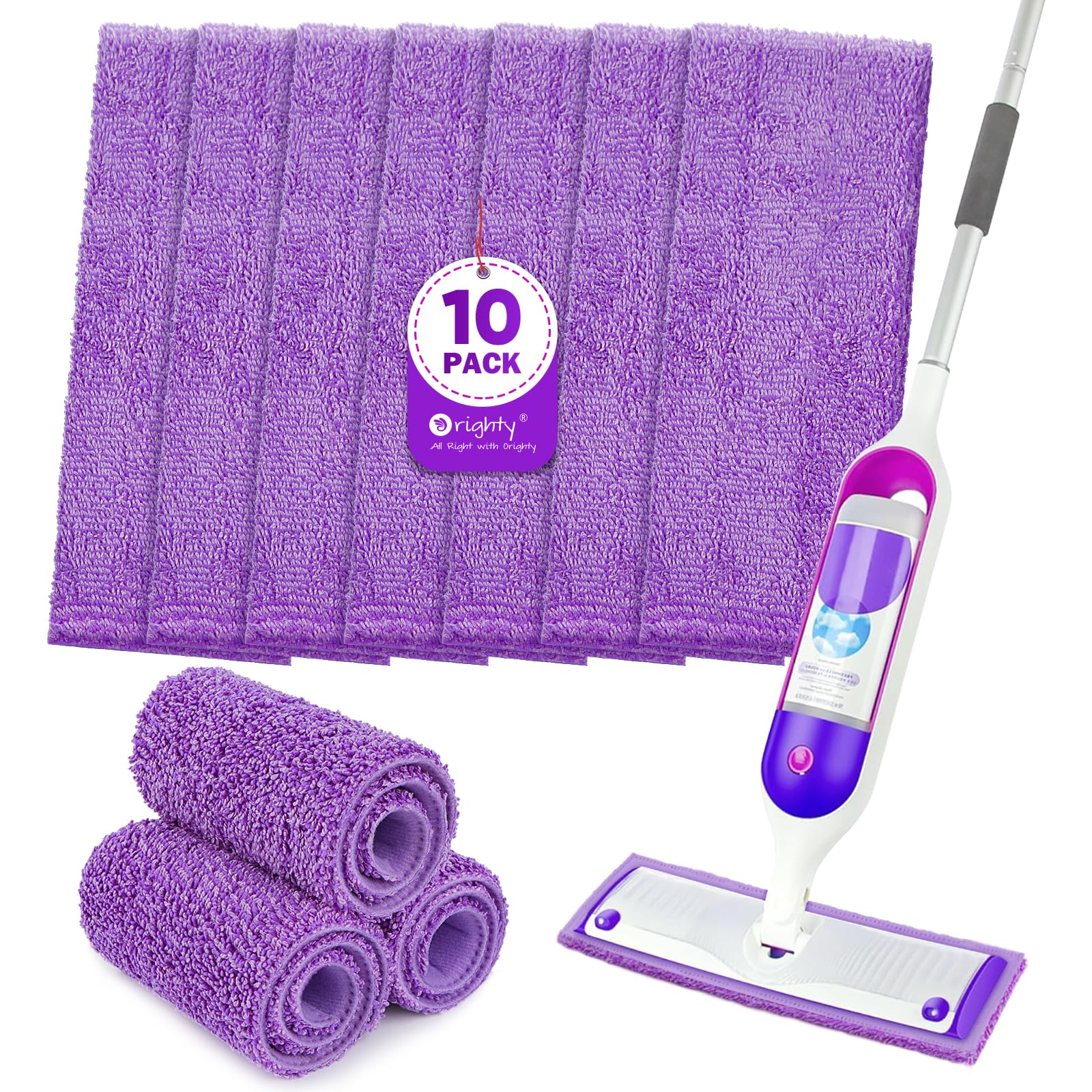 moppiページ Amazon.com: Orighty Reusable Mop Pads for Swiffer PowerMop, 10