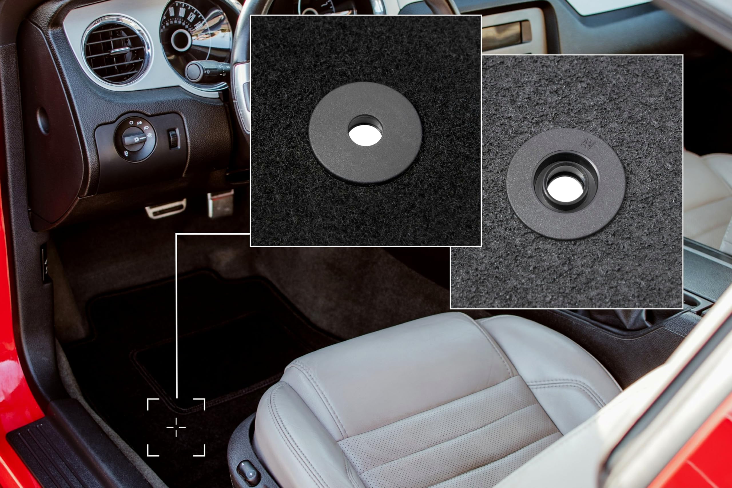 LUX dywanik kierowcy welurowy kompatybilny z Volkswagen Golf VI cabrio 2011-2016 - 1 szt., czarny