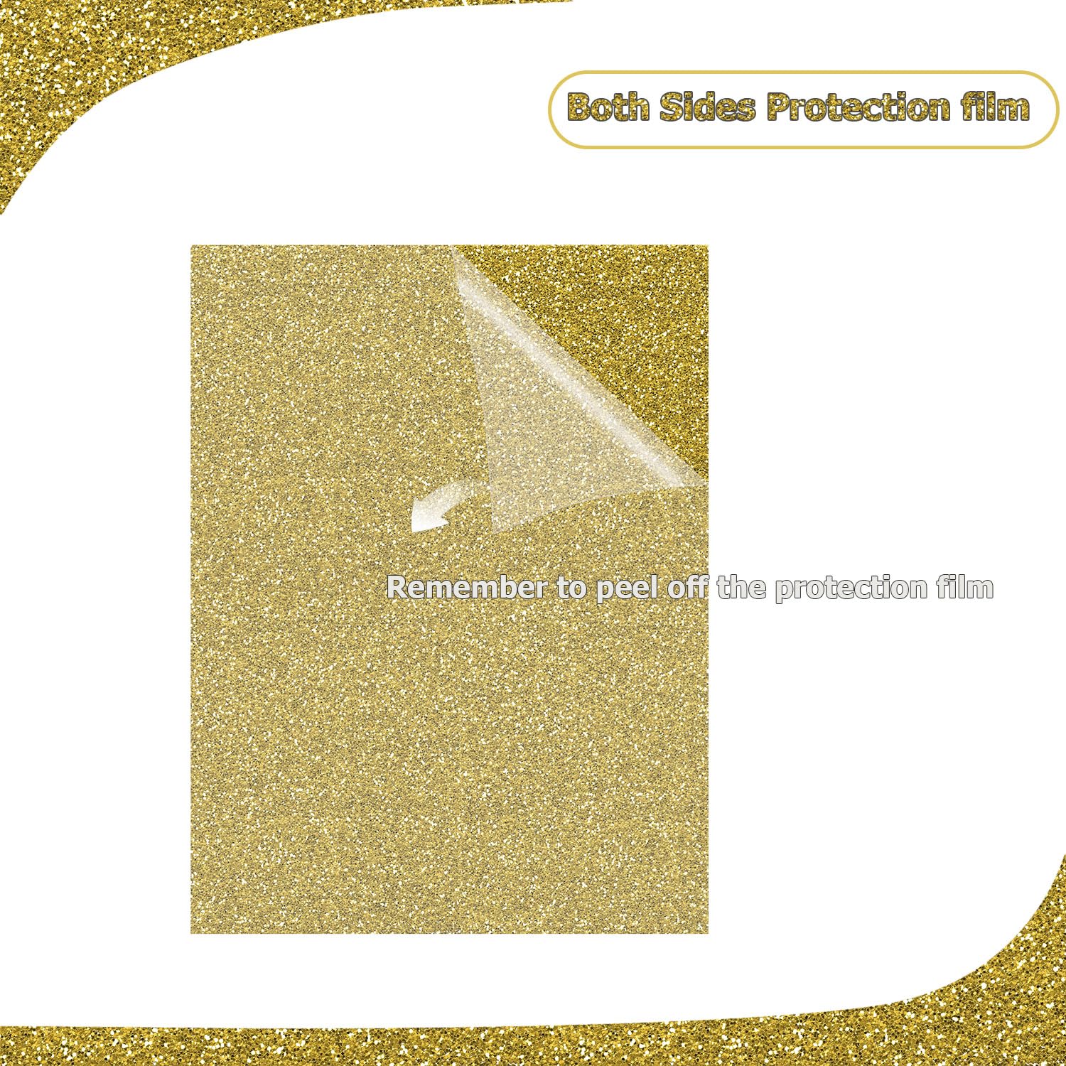 Glitter Gold Acrylic Sheets - 2 Pack for Crafting & Laser Cutting -3