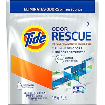 Tide Odor Rescue In-Wash Laundry Booster Pacs, 9 count (H&PC-86906)