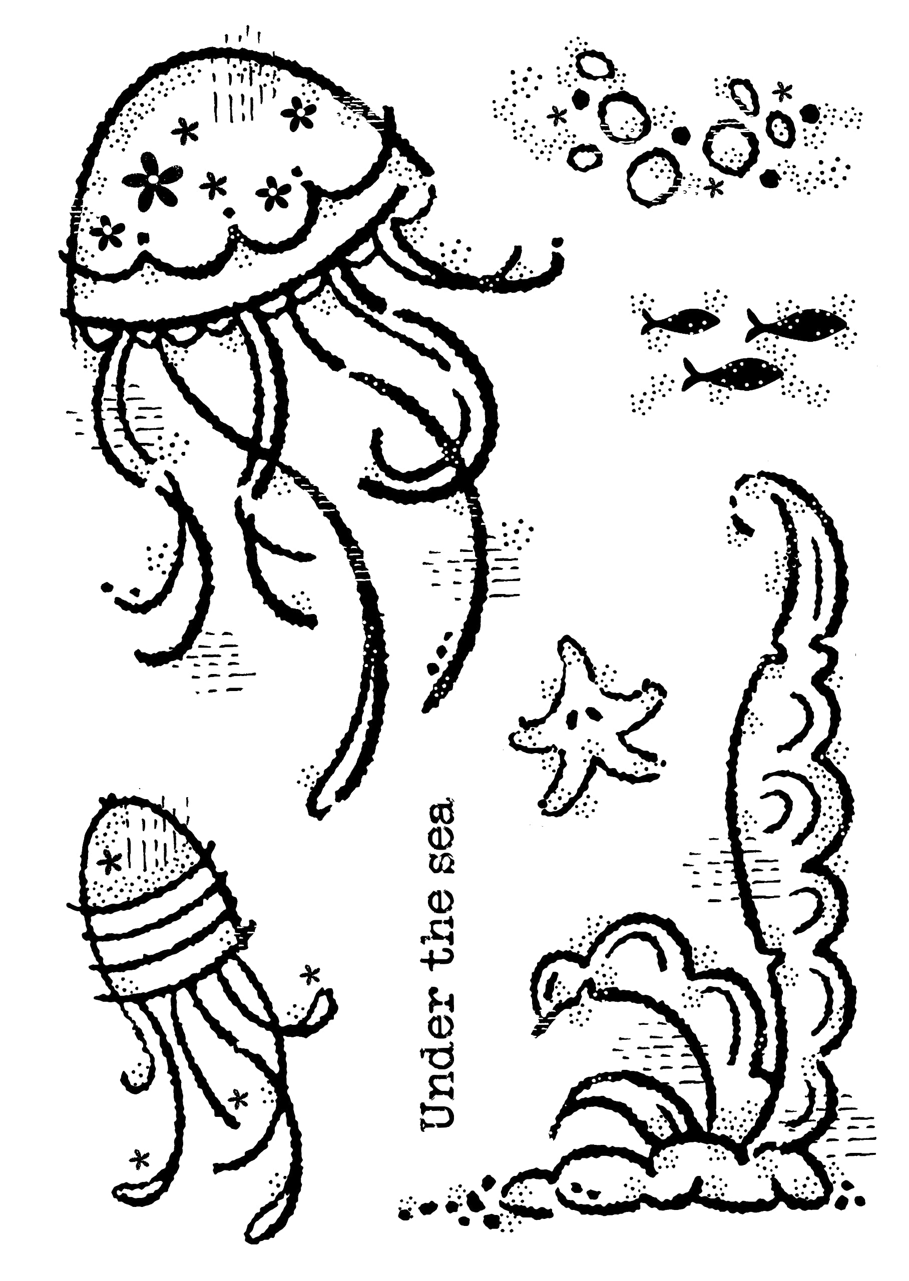 Woodware Transparent Francoise Collection - Under The Sea - Clear Stamp Set