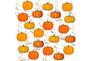 36 Pack Pumpkin Decorating Swirls Hanging Ornaments