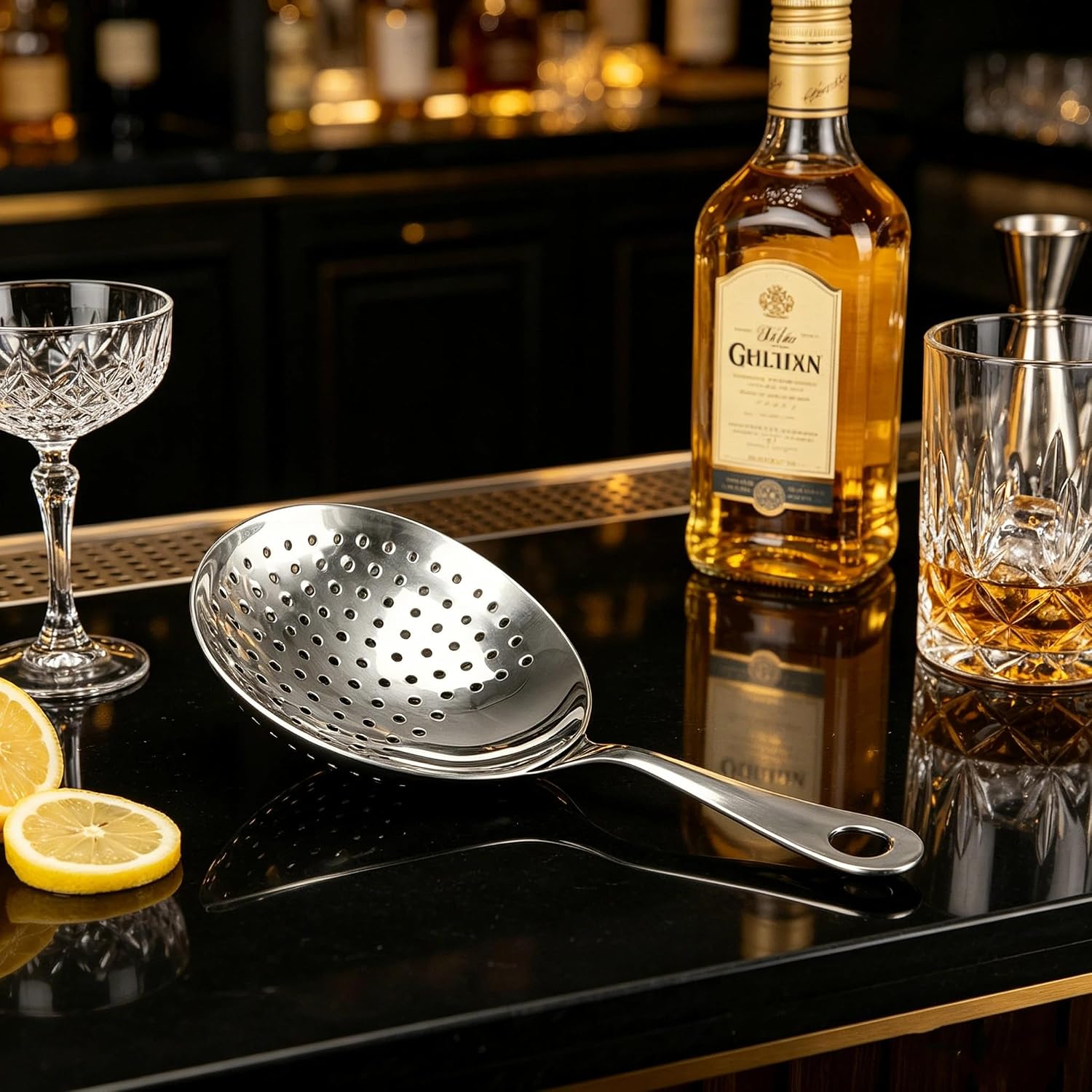 Homestia Julep Strainers, Cocktail Strainer Spoon for Drink Home Bar Use