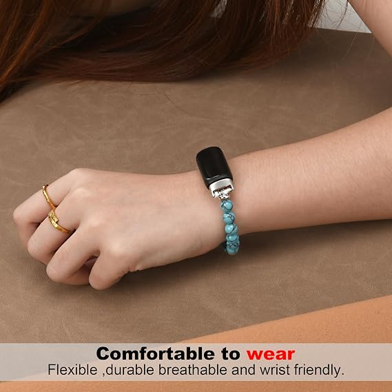 クリスタルビーズストレッチウォッチバンド Fitbit Inspire 3対応 ハンドメイド 幸運エネルギー チャクラストーン ビーズバンド Fitbit Inspire3用