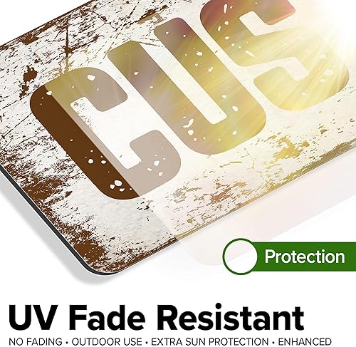 Miniatura 5 de My Sign Center - Letrero personalizado, 11 colores de fuente, 13 estilos de fuente, 4 opciones de agujero, 22 tamaños, 6 x 24 pulgadas, sin óxido,