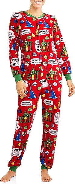 Elf women's and women's plus drop seat holiday union suit Clearance