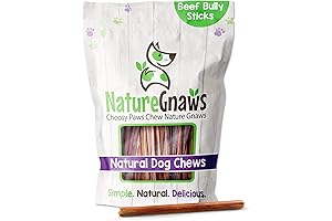 Nature Gnaws Small Bully Sticks for Dogs - Wholesome Dental Chews for...