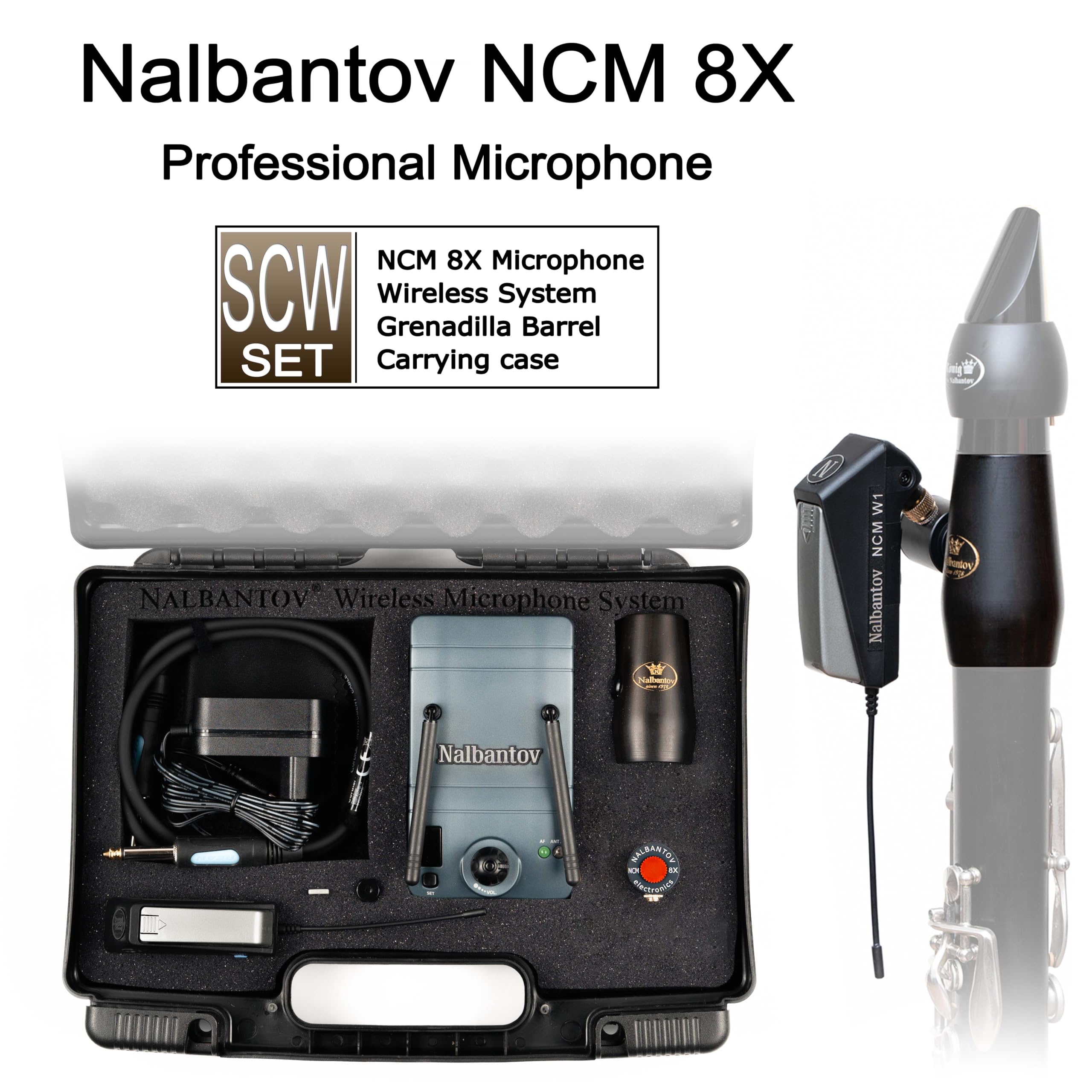 Mikrofon klarnetowy NCM 8X bezprzewodowy zestaw SCW | do Selmer CL211