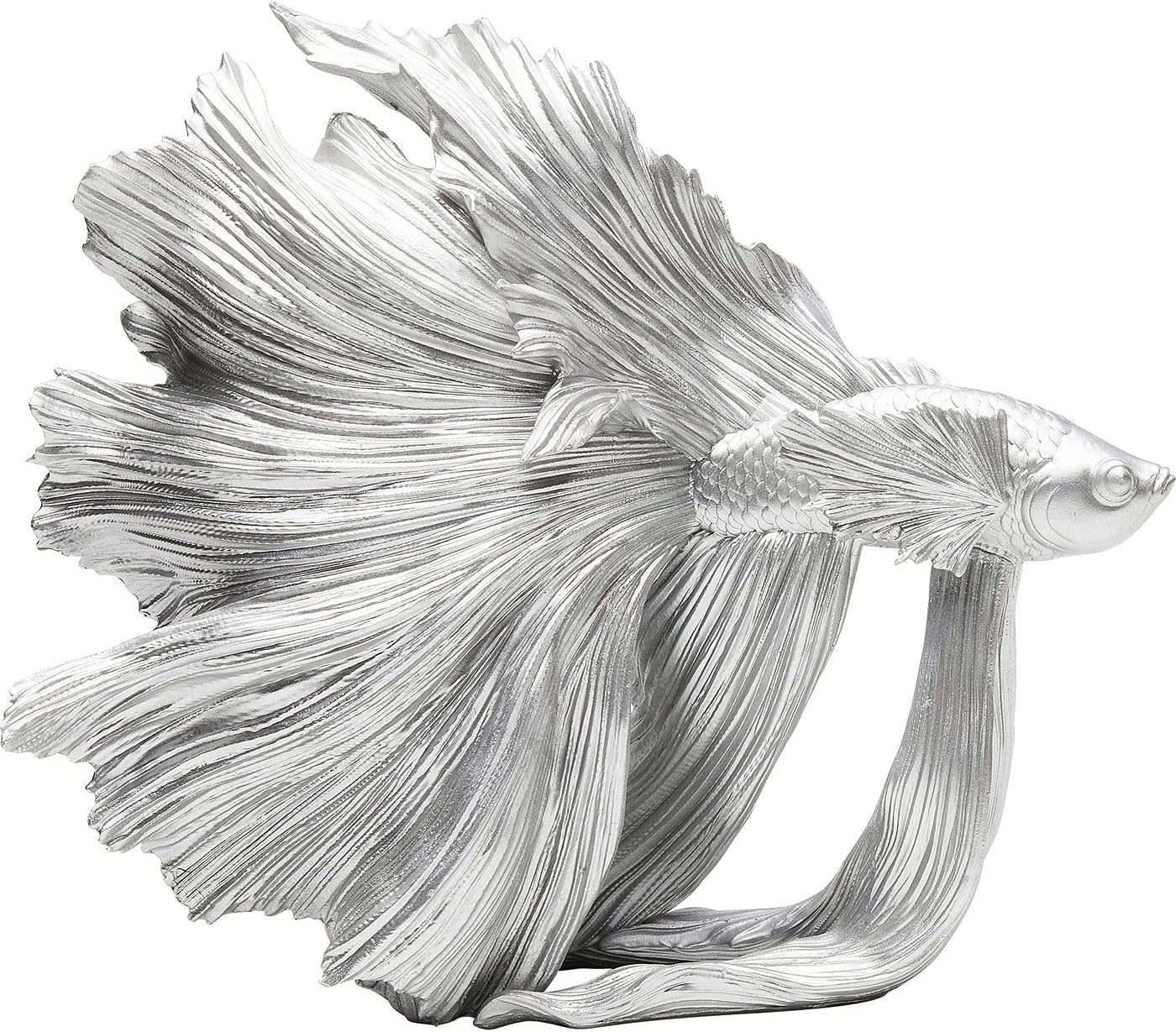 KARE Design Decorative Object, Betta Fish Silver Small 36.5x33.5x14cm