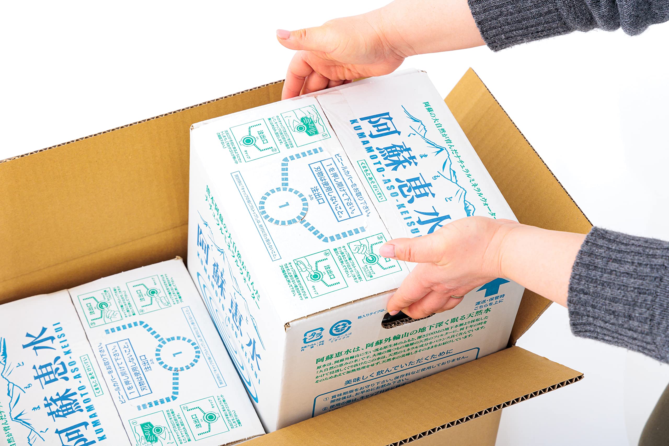 Amazon.co.jp: くまもと阿蘇恵水 箱水 バッグインボックス ナチュラル