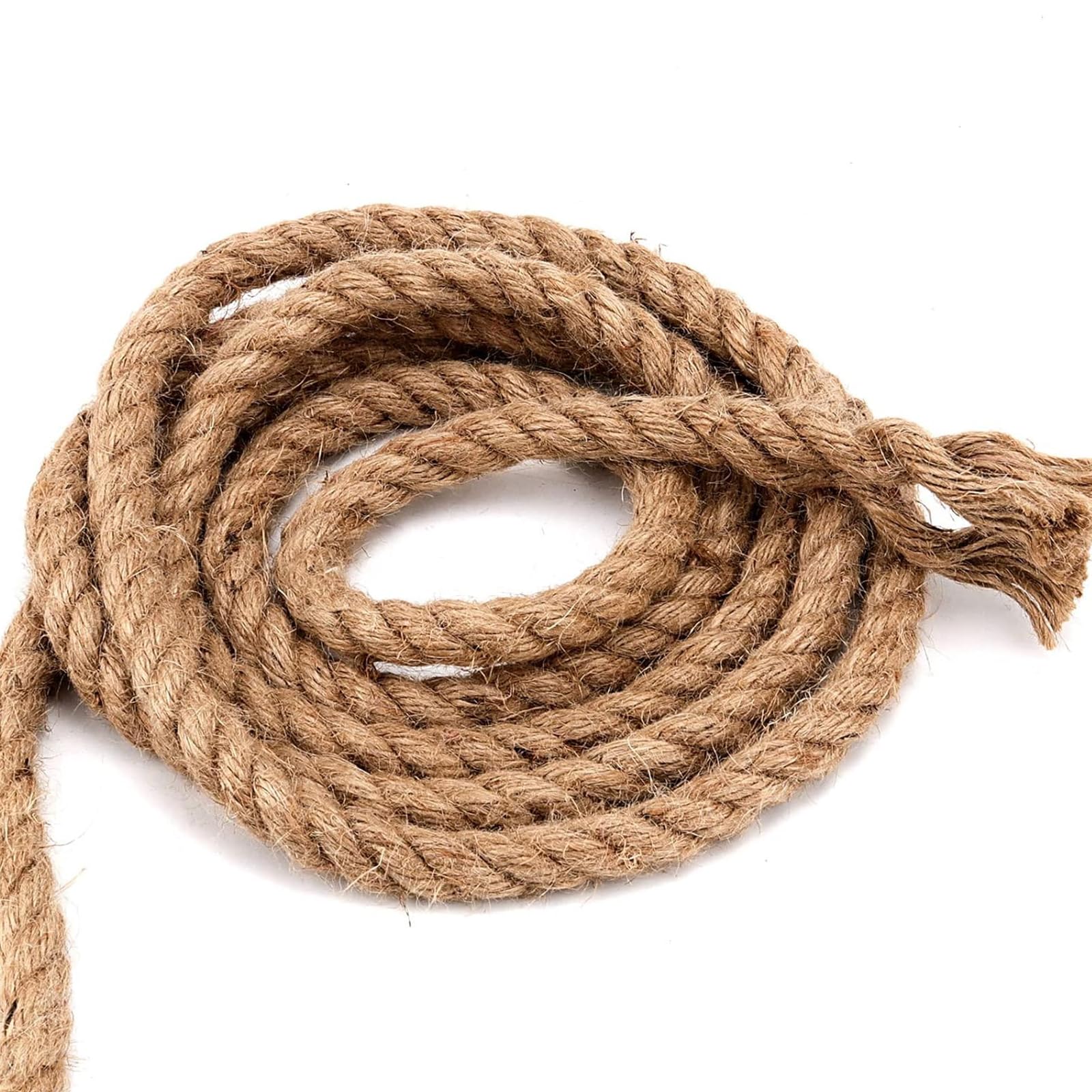 20 m x 12 mm naturalna lina jutowa, 4 sznurki juty, skr?cona lina jutowa, pleciona lina konopna, sznurek jutowy do majsterkowania, pakowania, wi?zania ogrodu, dekoracji