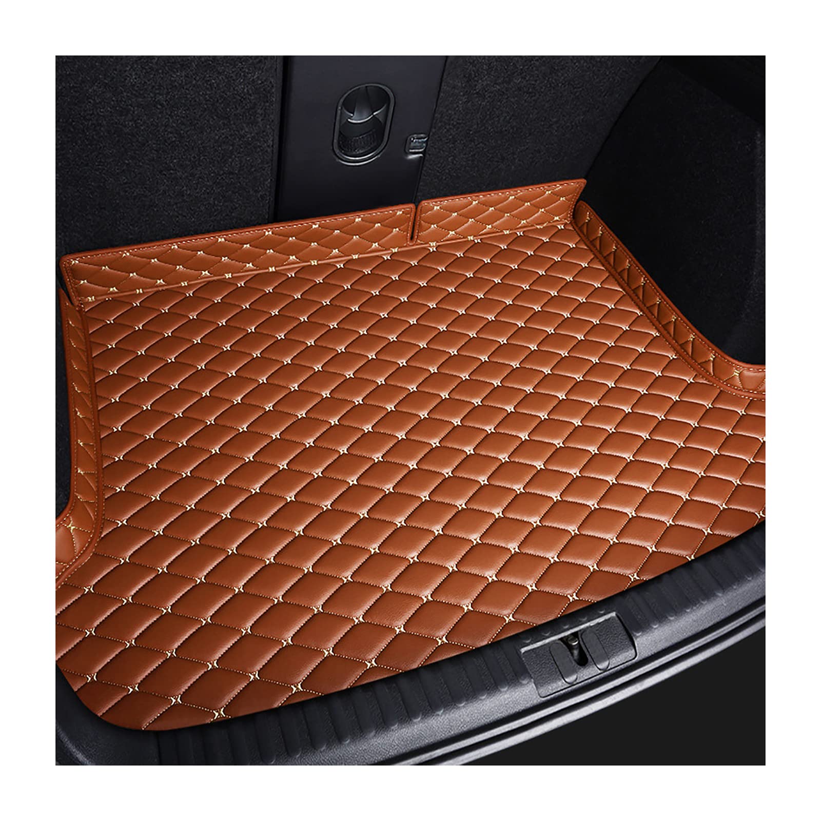 Compatible with KIA Sportage 2018+, Custom Trunk Mat, High Side Luggage Compartment Cover,Luggage Cushion Protective Rug,4-Brown