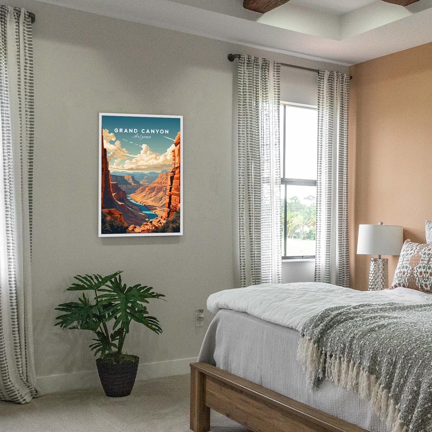 Viokalt Vintage Arizona Scenery Wall Art Funky Usa City Landscape Canvas Posters Funky North America Grand Canyon Travel Prints Painting For Living Room Bedroom Wall Decor 12x16in Unframed