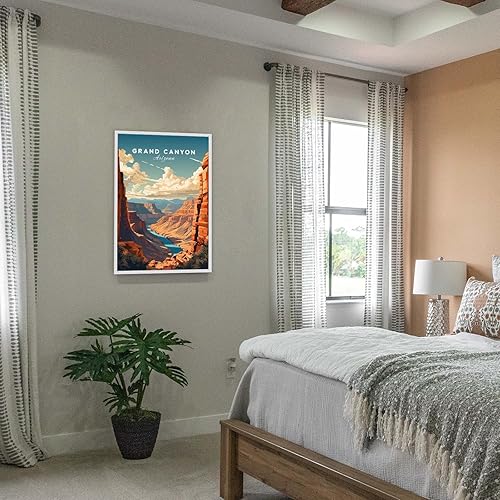 Miniatura 3 de Viokalt Arte de pared vintage de Arizona, paisaje de la ciudad de Estados Unidos, pósteres de lienzo funky América del Norte, Gran Cañón,