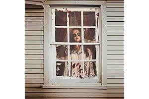 YOYOJOY Scary Halloween Window Decorations, Dazzling Ghost Curtain for Maximum Thrills