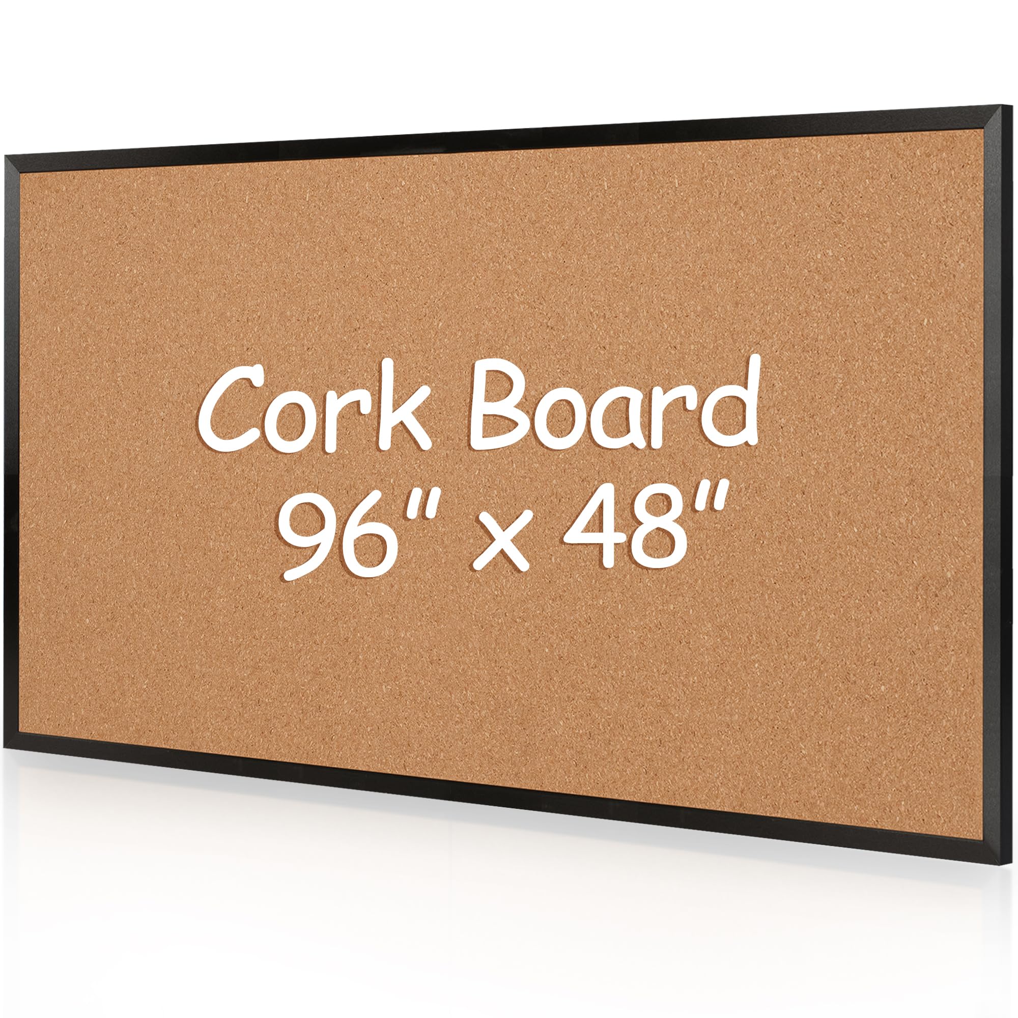 Photo 1 of *MAJOR DAMAGE*
Board2by Extra Large Cork Bulletin Board 96" X 48", Black Wood Framed 8'x4' Corkboard for Wall, Wall Mounted Notice Pin Board with 18 Push Pins for School, Home & Office
