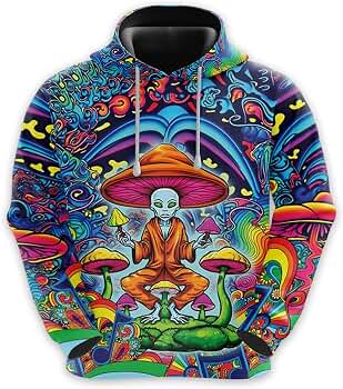 228CLOSET Alien Hoodies for Men Pullover Sweatshirts, Mens Fleece