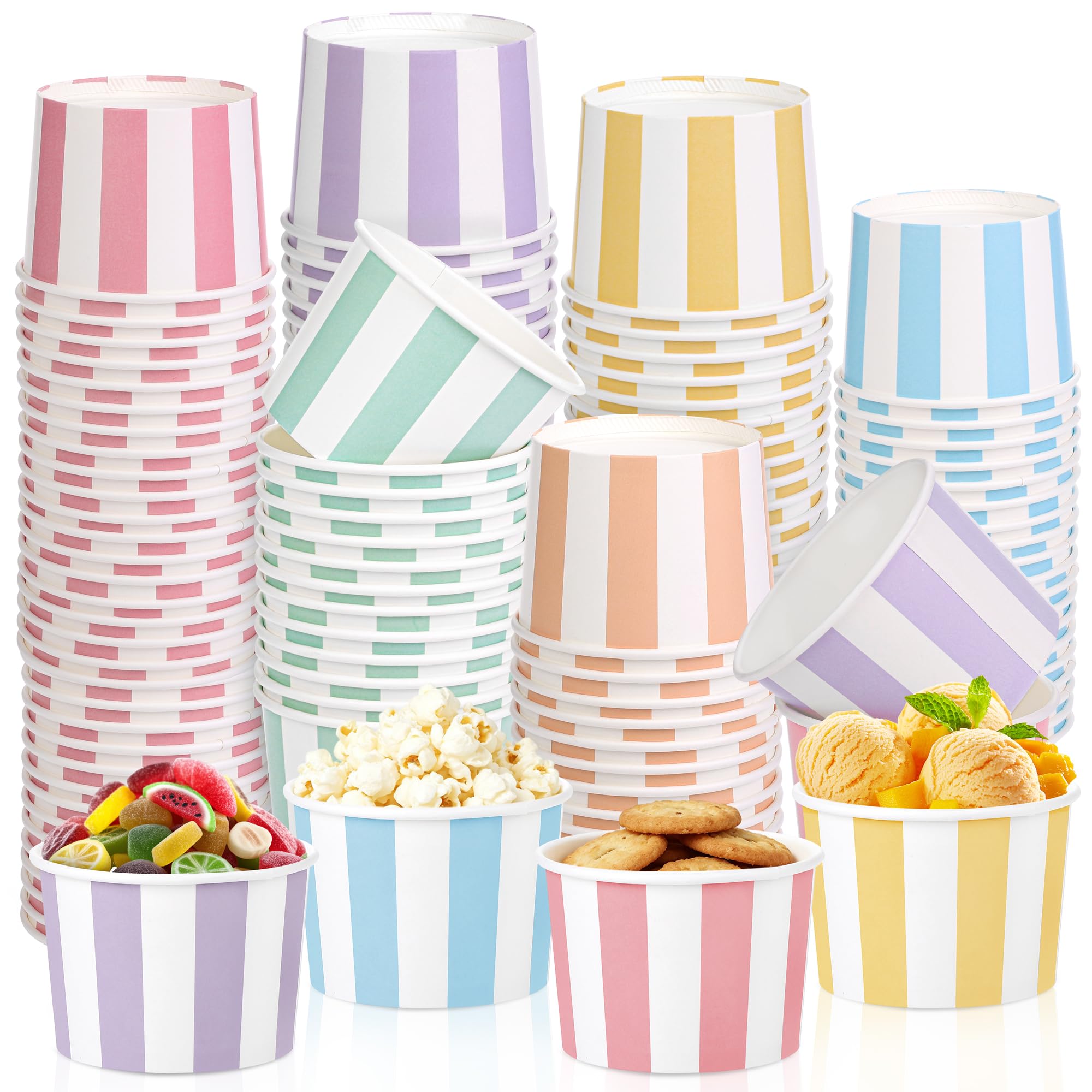 Gobelets jetables en papier Aodaer lot de 120 bols coloreux pour dessert et soupe