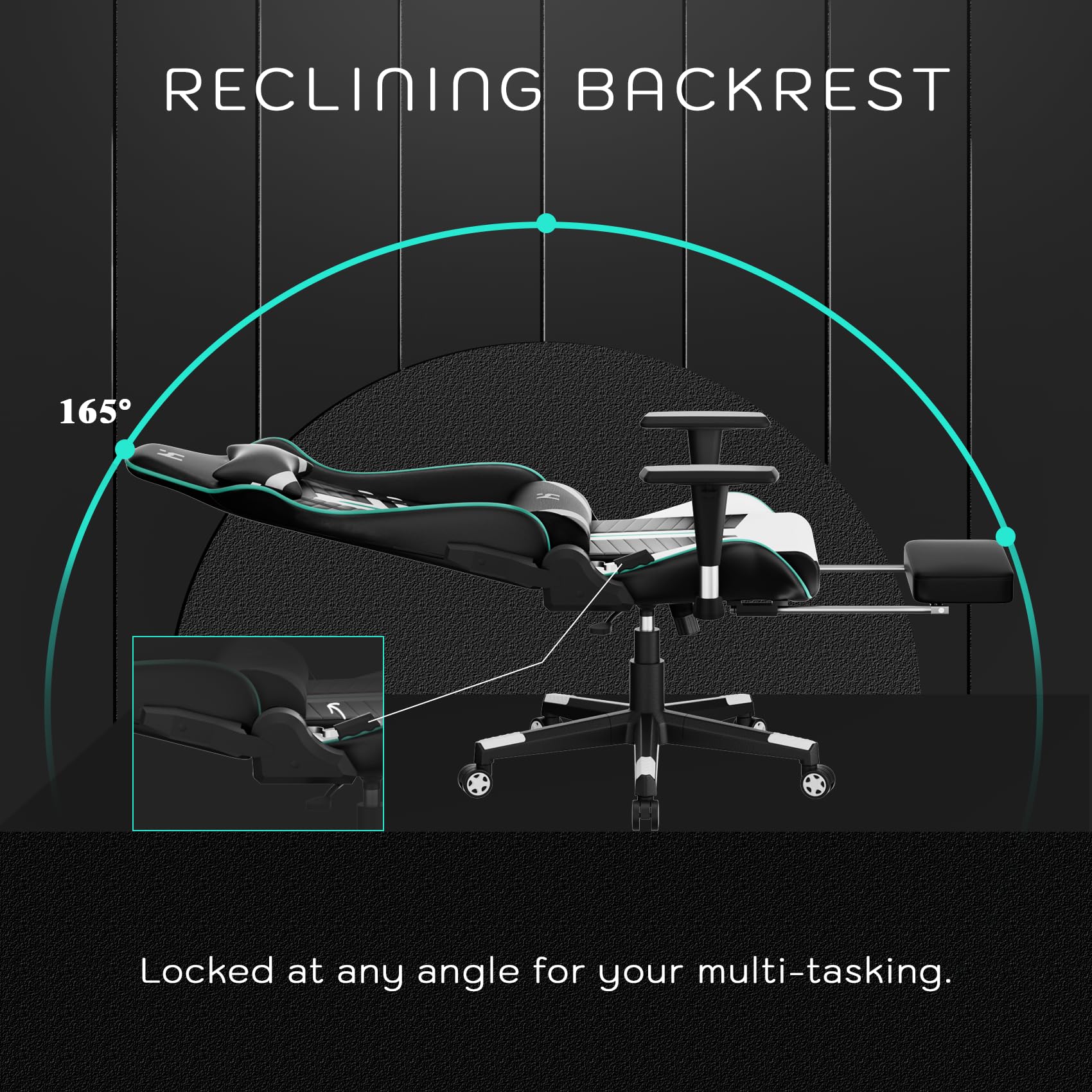 Sillas Gaming Silla Gaming HLFURNIEU Ergonomu00eda Ajustable