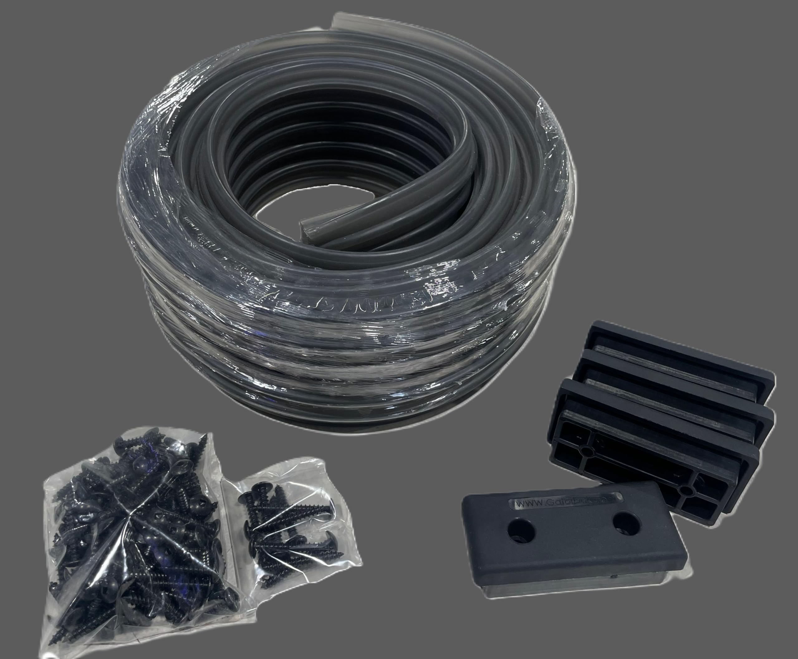 Gatorbak 2x4 Boat Trailer Guide Kit, with Endcaps and Hardware (Smoke (Translucent Black), 16 Foot)