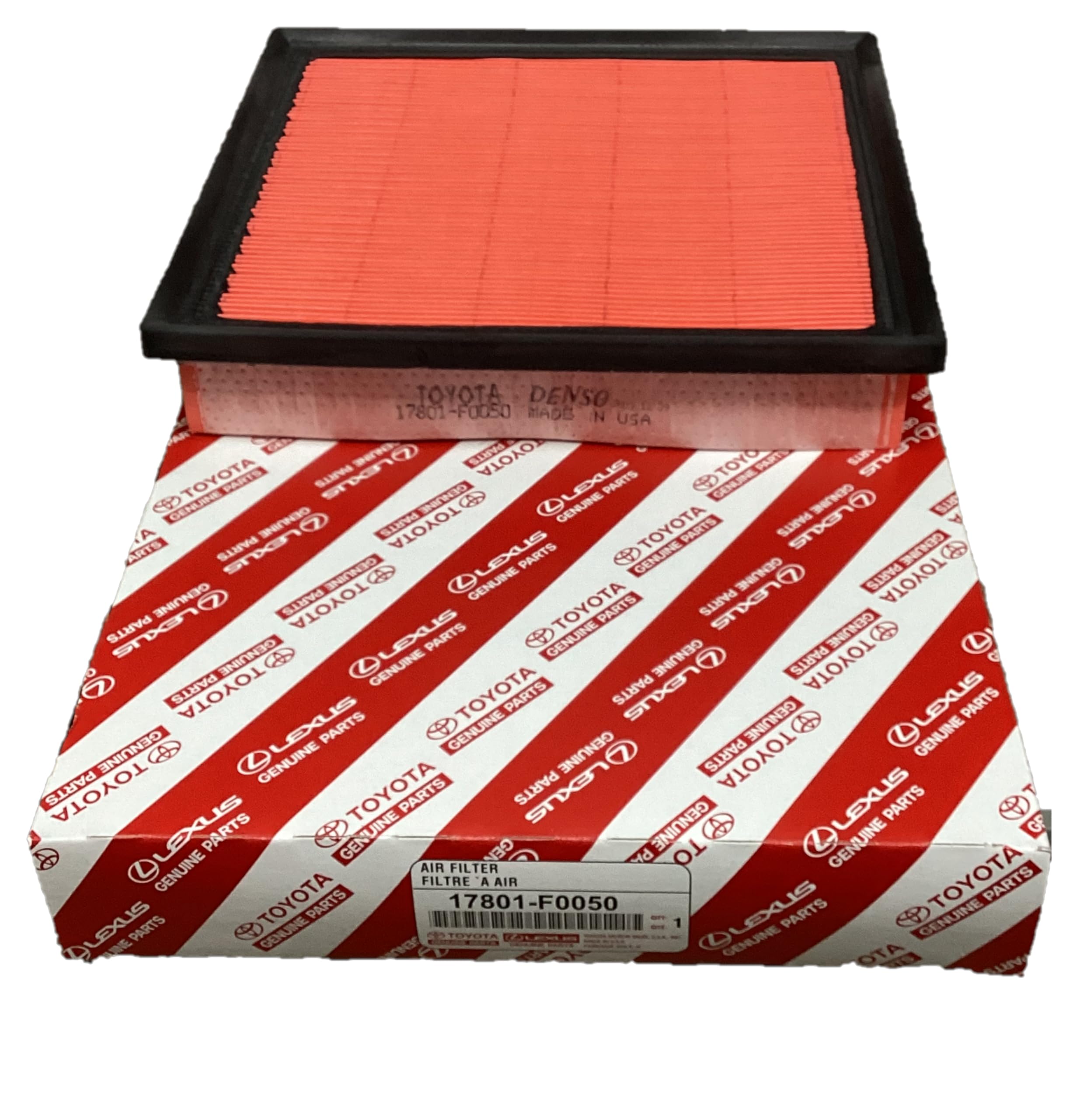 Genuine Toyota Engine Air Filter, 17801-F0050, OEM Replacement Part