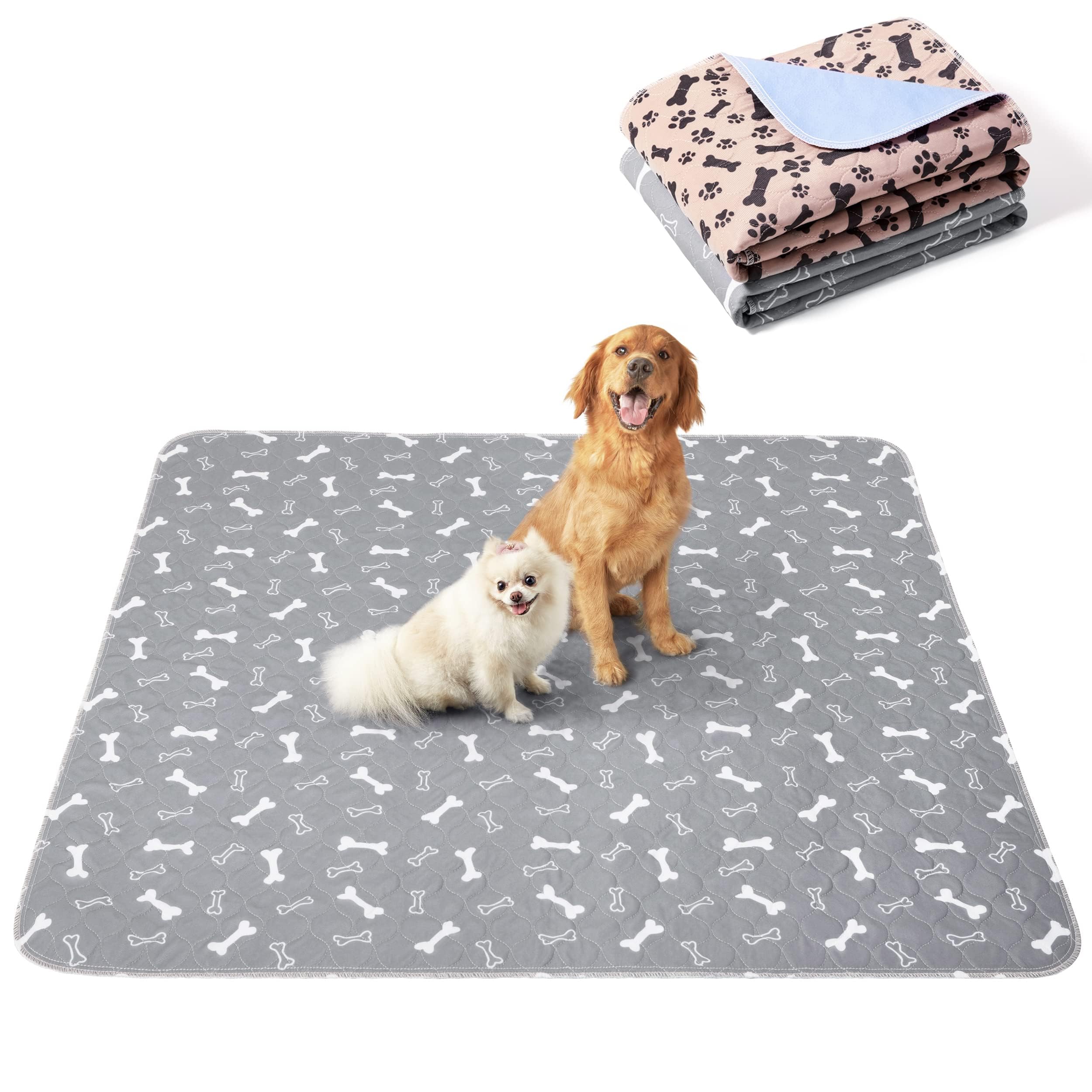 Eterish Reusable Washable Pee Pads for Dogs Large/Extra Large 31'' x 36'' 4 Pack, Absorbent Pet Puppy Dog Training Pads Non-Slip, Waterproof Whelping